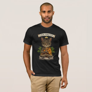 Camiseta Presente de Gato Tabby Cinza Divertido e Relax Mes