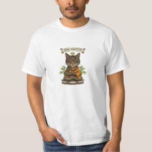 Camiseta Presente de Gato Tabby Cinza Divertido e Relax Mes