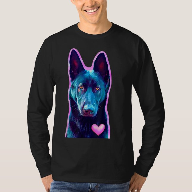 Camiseta Presente de German shepherd Negro para Cachorros,  (Frente)