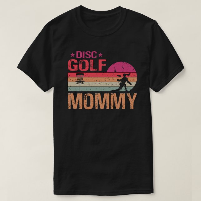 Camiseta Presente de Golf de Disco da Mamãe Retroativa Vint (Frente do Design)