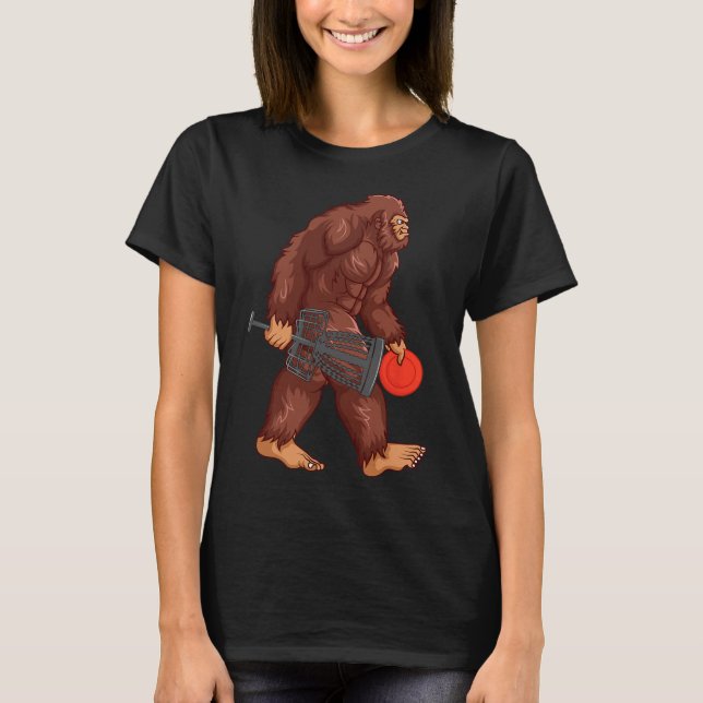 Camiseta Presente de golfe de disco de amante de Sasquatch  (Frente)