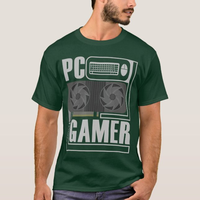 Camiseta Presente de GPU de jogos de computador para jogado (Frente)