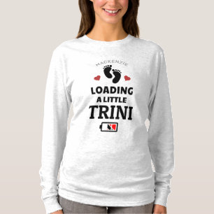 Camiseta Presente de Gravidez de um Pequeno Trini