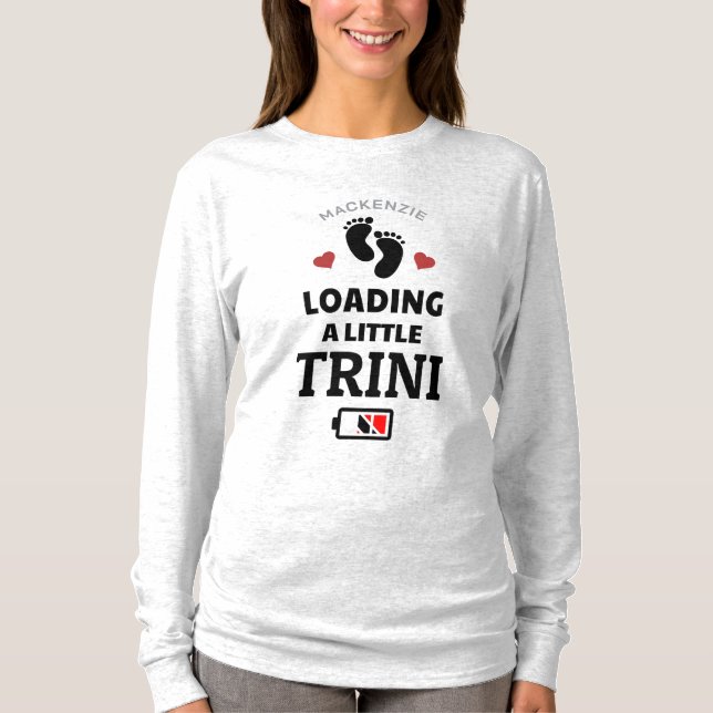 Camiseta Presente de Gravidez de um Pequeno Trini (Frente)