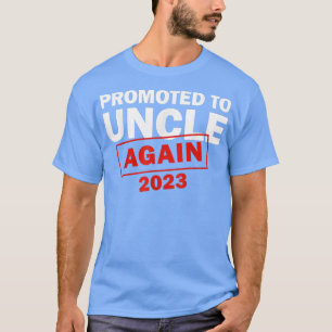 Camiseta Presente De Gravidez Promovido Ao Tio Novamente No