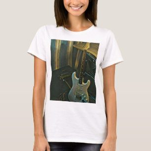Camiseta presente de guitarra de baixo acústico