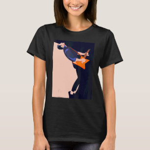 Camiseta Presente de Guitarra Estilo Retro Para Guitarrista