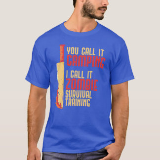 Camiseta Presente de Halloween assustador Camping Zombierai