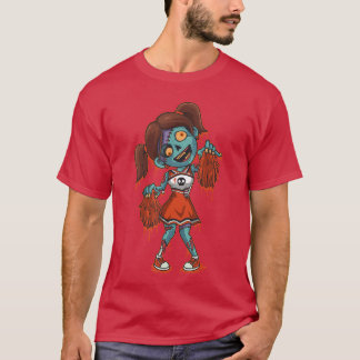 Camiseta Presente de Halloween de líder de torcida Zumbi pa