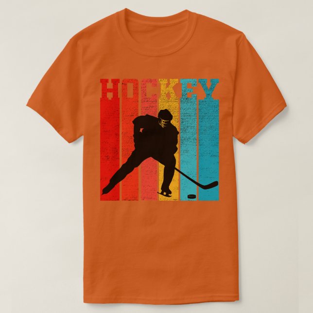 Camiseta Presente De Hóquei Retro Para Jogadores De Hóquei  (Frente do Design)