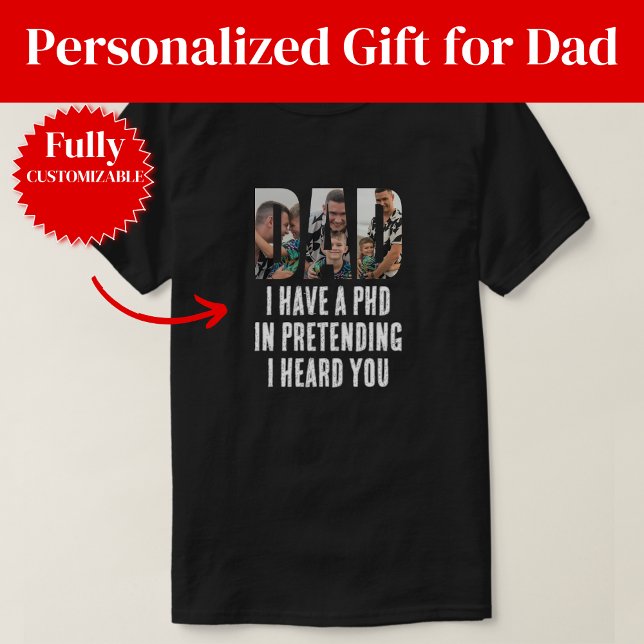 Camiseta Presente de Humor de Pai que Finge ter PhD (PhD Pretending Dad Humor Gift T-Shirt)