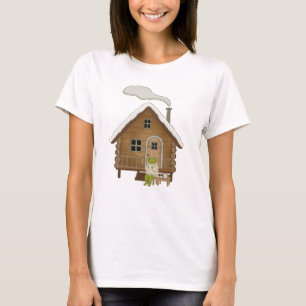 Camiseta Presente de Ilustração de Rã de Inverno Cottagecor