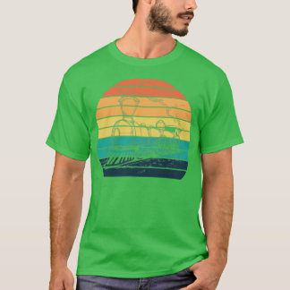 Camiseta Presente de Ilustração do Comboio de Estilo Retroa