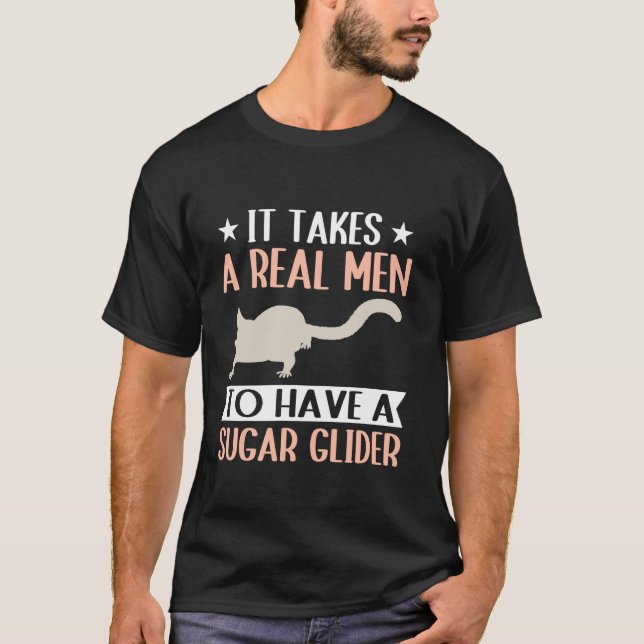 Camiseta Presente de Impressão de Sugar Glider Divertido Su (Frente)