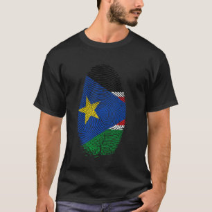 Camiseta Presente de impressão digital da bandeira do Sudão