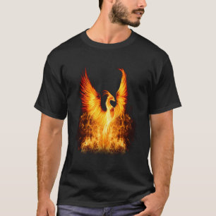 Camiseta Presente de Inspiração de Fênix de Fogo ascensão P