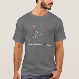 Camiseta Presente de Instrumento Musical Clássico Flautista
