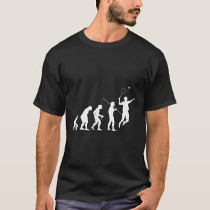 Camiseta Presente de jogador de badminton Evolução para Tou