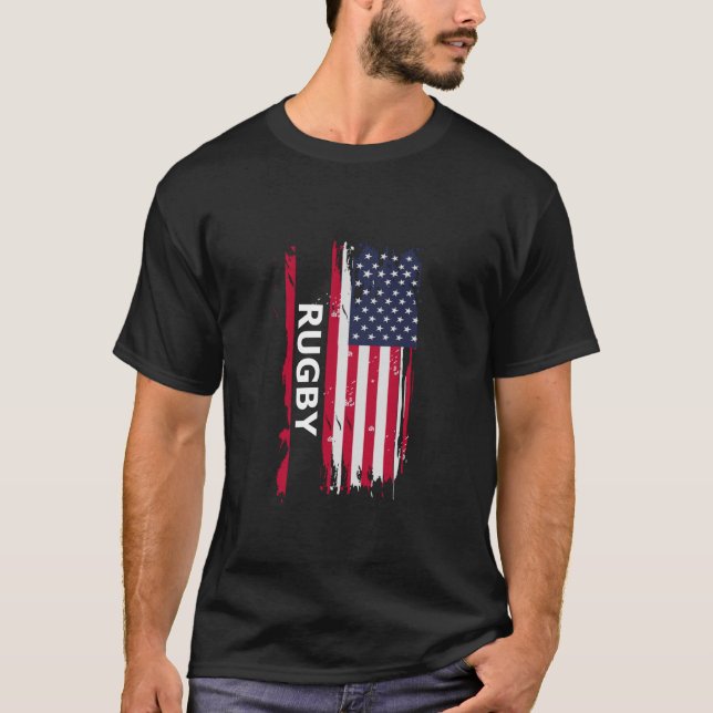 Camiseta Presente de Jogadores de Rugby Gift Rugby EUA (Frente)