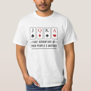 Camiseta Presente De Jogo De Casino De Pôquer De Cartões
