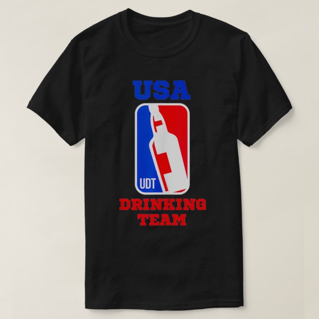 Camiseta Presente de Jogo de Cerveja da Equipe Funny Party  (Frente do Design)
