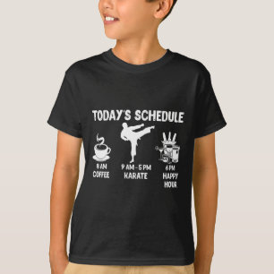 Camiseta Presente de Karate no Agendamento de Hoje - Gráfic