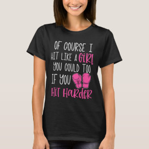 Camiseta Presente de Kickboxing Feminino Claro que Eu Acert