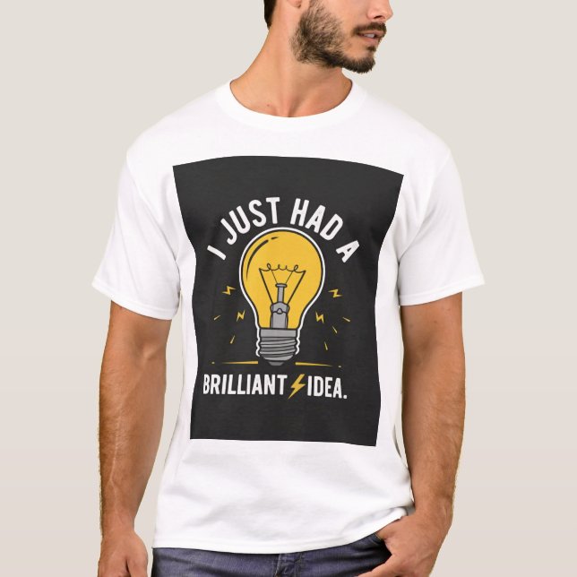 Camiseta Presente de Lâmpada de Ideia Brilhante para Engenh (Frente)