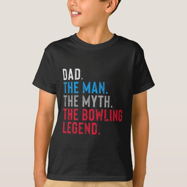 Camiseta Presente De Legenda De Boliche Para Pai Que Bolsa (Frente)