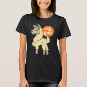 Camiseta Presente de Lhama Sem Problema Amante de Llama Eng