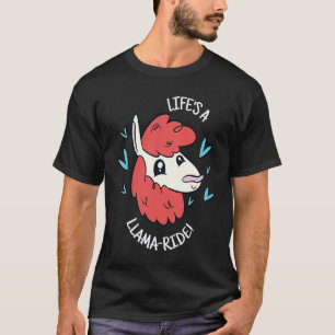 Camiseta Presente de Llama Fofo Retro O Passeio de Llama da