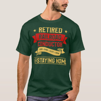 Camiseta Presente De Locomotiva De Aposentação Para Conduto