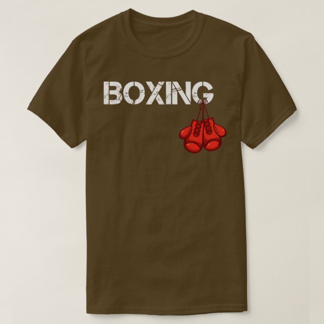 Camiseta Presente de luvas penduradas para boxer (Frente do Design)