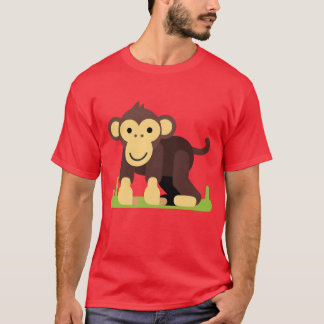 Camiseta Presente de Macaco Animal Zoológico Animais Amigos