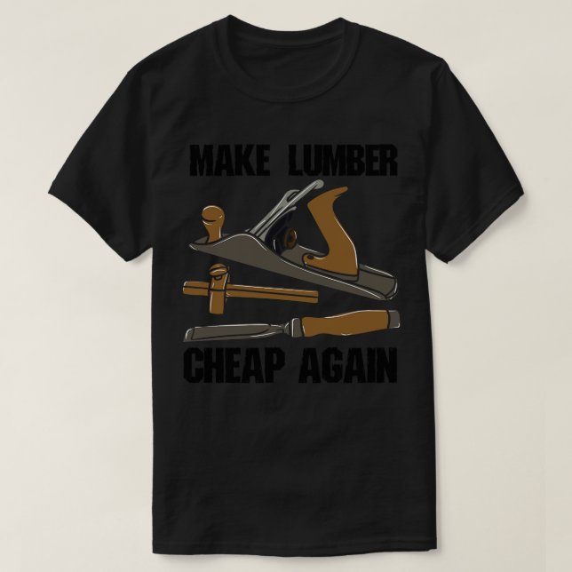 Camiseta presente de madeira do penter (Frente do Design)