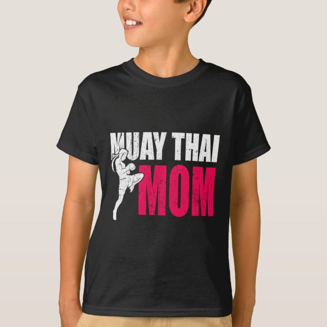 Camiseta Presente de Mãe de Muay Thai para Mulheres Boxe Ki (Frente)