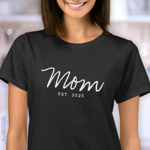 Camiseta Presente de Mãe Estabelecida Nova Mãe