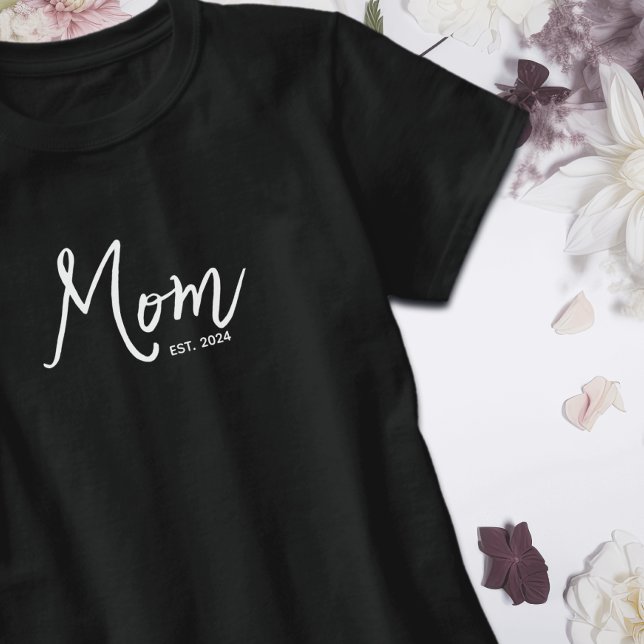 Camiseta Presente de Mãe Recém-Constituída (Criador carregado)
