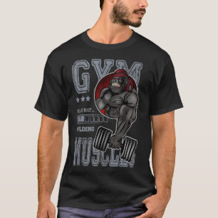 Camiseta Presente de malhação de Gorilla visto de ginástica