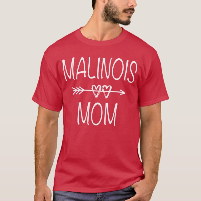 Camiseta Presente de Malinois Mãe Fofa Malinois Belga Mãe P (Frente)