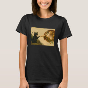 Camiseta Presente de Meme de Arte de Gato Preto Engraçado c