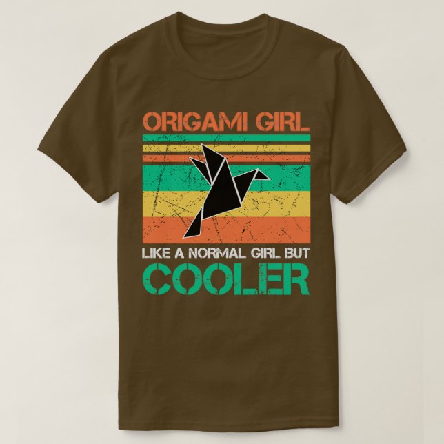 Camiseta presente de menina origami (Frente do Design)