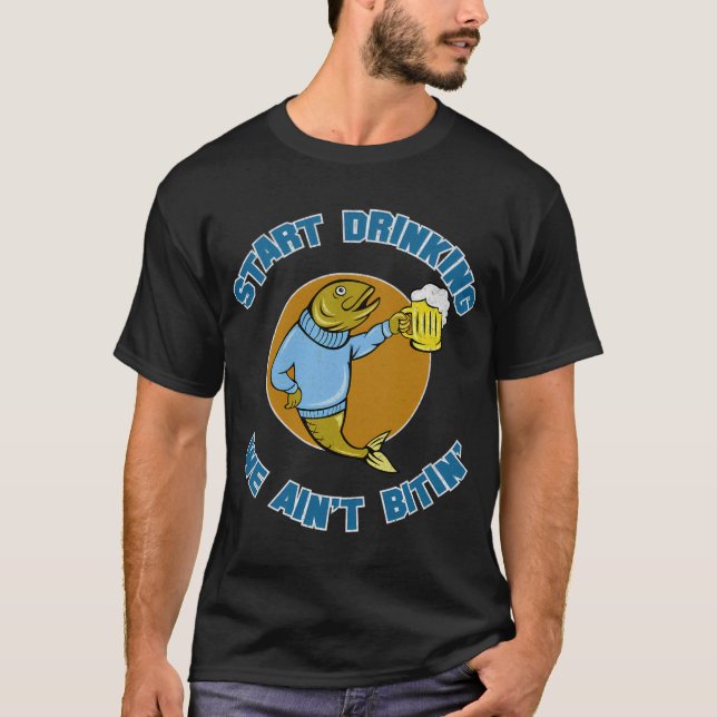 Camiseta Presente de minhoca para peixes de pesca (Frente)