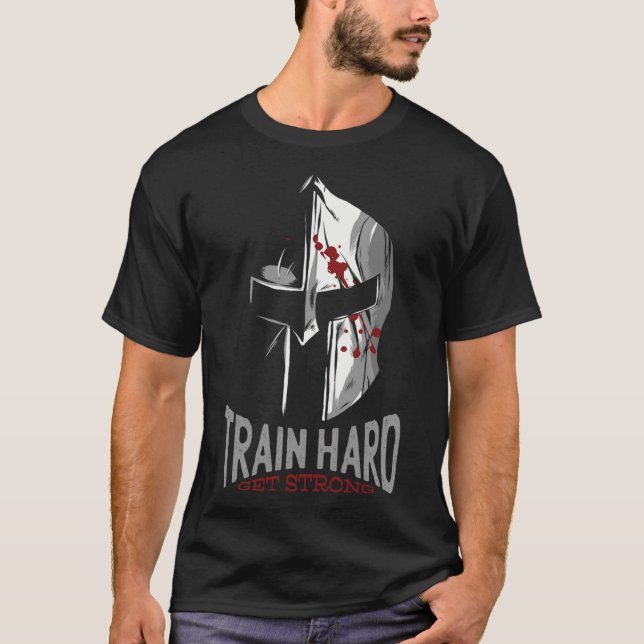 Camiseta Presente de Motivação de Gym com Helmet Sparta Spa (Frente)