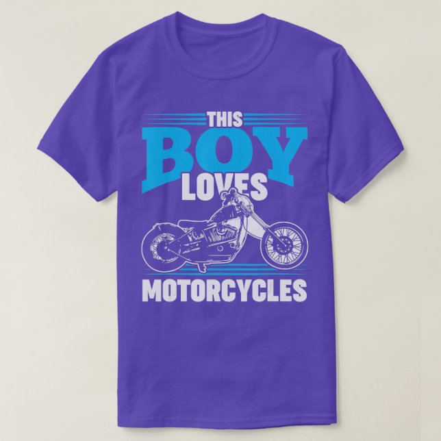 Camiseta Presente de motocicleta para garotos presente de m (Frente do Design)