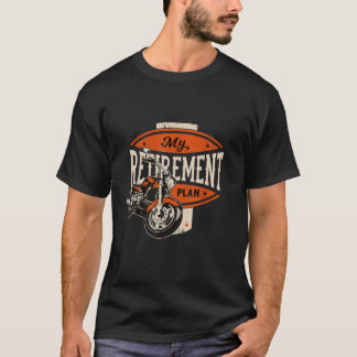 Camiseta Presente de Motociclista de Plano de Aposentadoria
