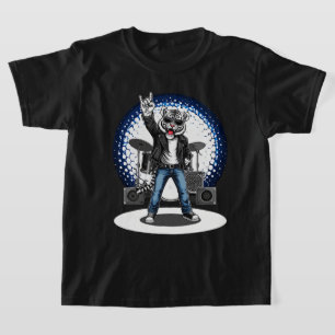 Camiseta Presente de Música Animal Engraçado   Tigre Dançar