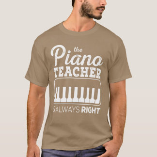 Camiseta Presente de Música Clássica do Teclado Pianista do