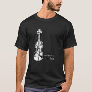Camiseta Presente de música country do Fiddle Not Violin B
