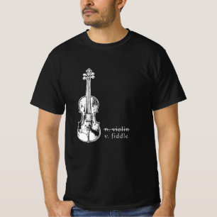 Camiseta Presente de música country do Fiddle Not Violin B